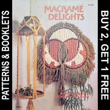 Vtg Leisure Time Pub #MM251 "Macrame Delights" Contemporary Macrame Designs 1978