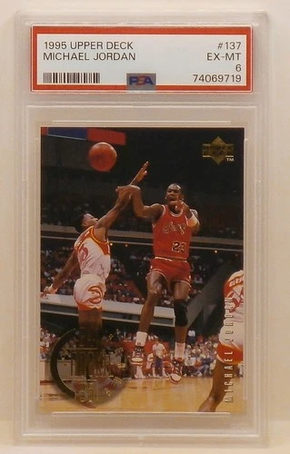 1995 Upper Deck #137 Michael Jordan PSA 6 Chicago Bulls Basketball Card HOF