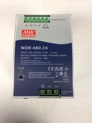 #ad Mean Well WDR 480 24 200 500 VAC to 24 VDC Switching Power Supply 22 BRAND NEW $94.89
