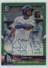 2018 Bowman Mega Box Chrome Mojo Refractor Green 44/99 Keibert Ruiz Auto 0rd2