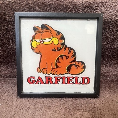 Garfield Cartoon Cat Carnival Mirror Picture On Glass Fair Prize