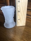 Vintage THREE FACES Frosted Satin Glass Toothpick Holder LG Wright? 2 1/2" Tall — photo 6