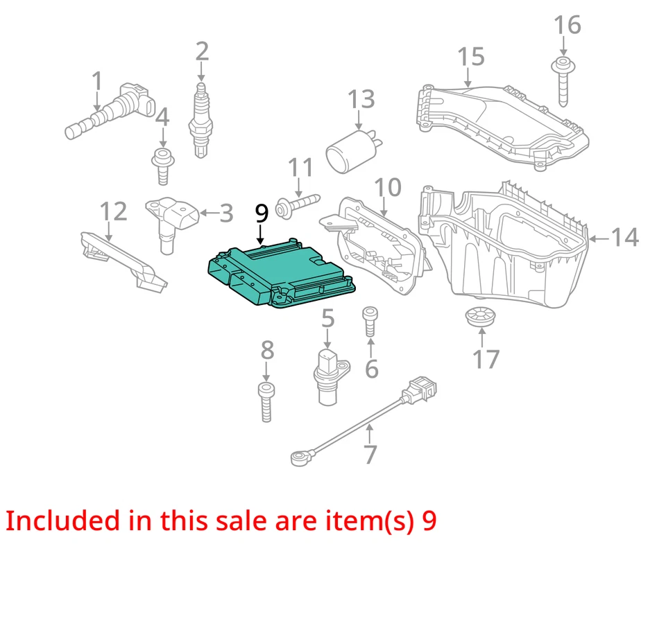 Engine ECM VIN Fp 7th And 8th Digit 2.0L Turbo Fits 16-17 AUDI Q5 815818 - Изображение 2 из 4