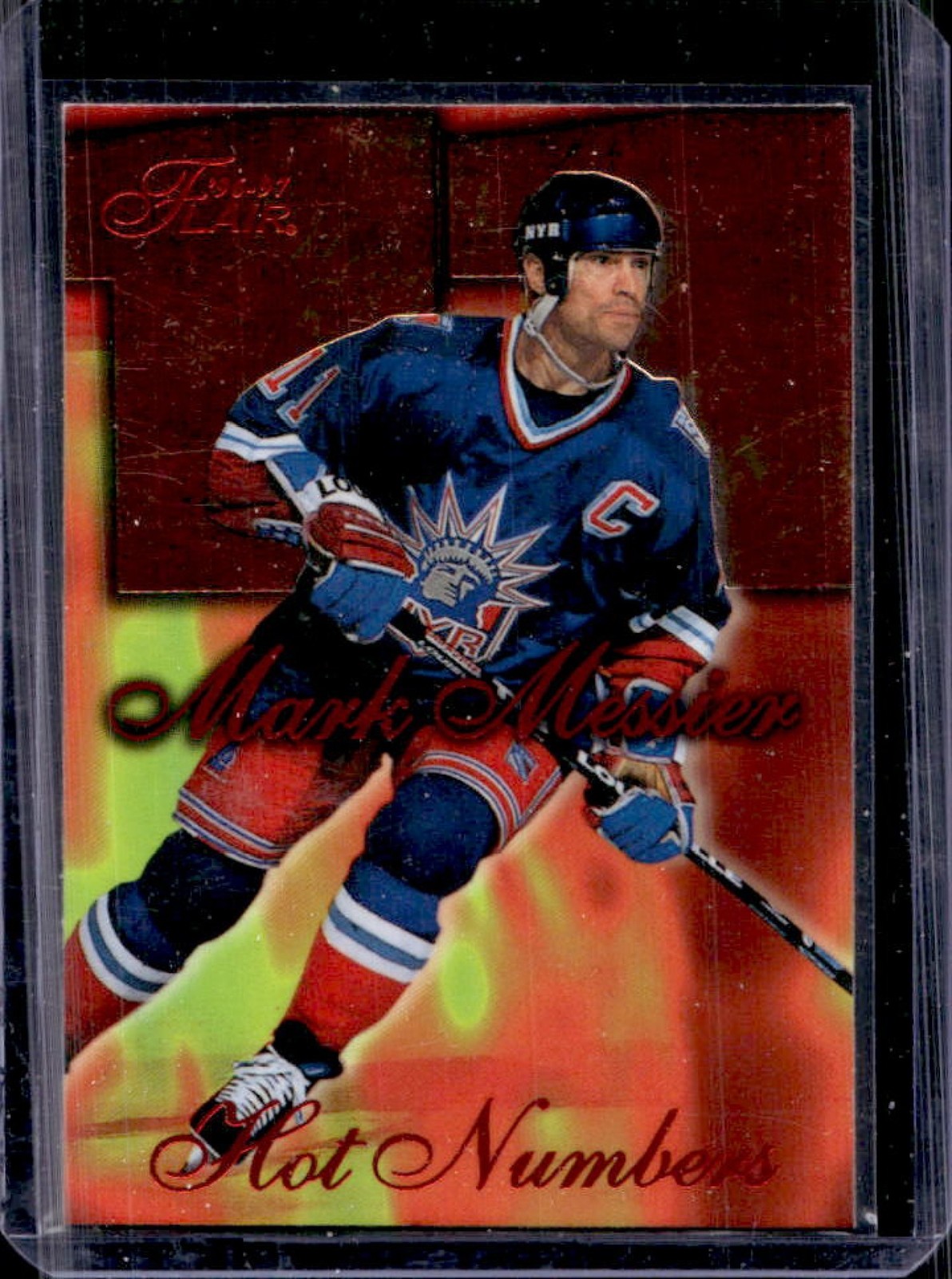 1996-97 Fleer Flair Mark Messier Hot Numbers #9 Rangers