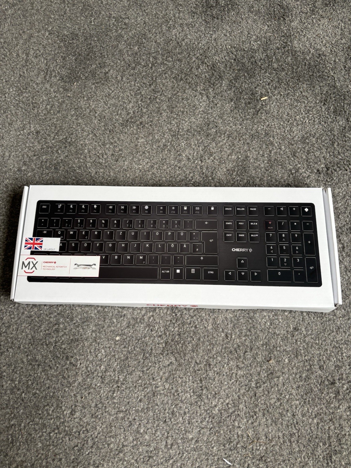 Cherry KW X ULP Ultra Flat Mechanical High End Keyboard Wireless UK QWERTY Black