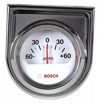  SP0F000058 Style Line 2'' Ammeter Gauge (White Dial Face, Chrome Bezel) 