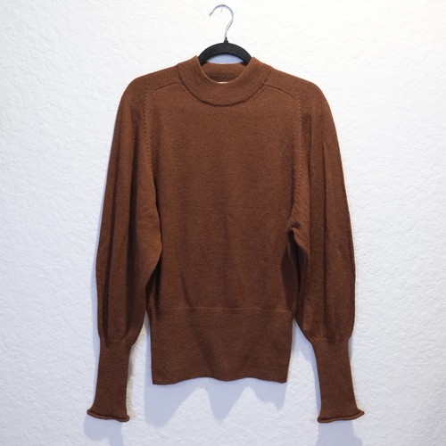 Sayaka Davis Alpaca Balloon Sleeve Sweater Size P or S Cinnamon Quiet Luxury