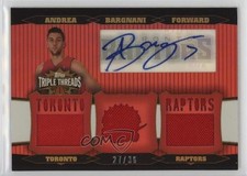 2006-07 Topps Triple Threads Relic Auto 27/36 Andrea Bargnani #TTRA-10 Auto 3hd