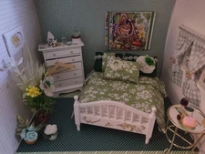 Dollhouse Furniture Lot 1:12 Bedroom Set 