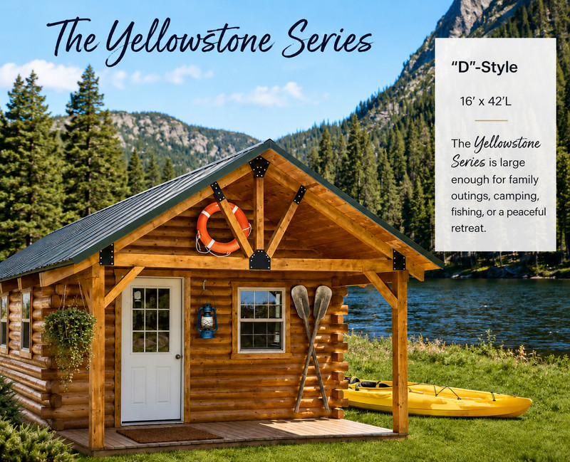 Log Cabin Kit 16'x42'  **** SHIPPING NATIONWIDE!! **** The Yellowstone Series+
