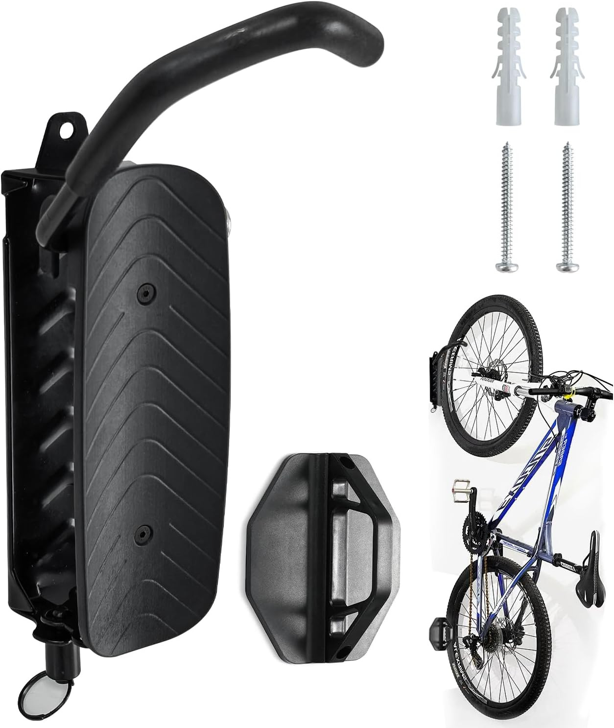 Swivel Bike Rack Wall Mount, Vertical Bike Hanger for Garage Organizer, Indoor B