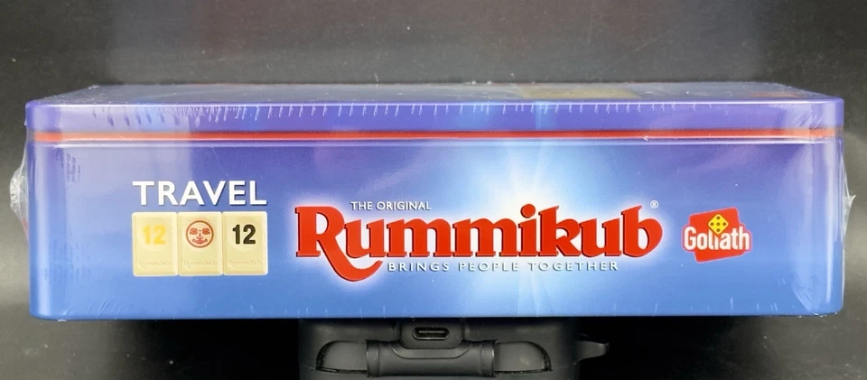 Original Rummikub Travel Tile Game Metal Tin Version Goliath 2021 SEALED - Image 3 of 4