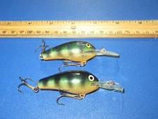 Lot of 2 Rapala Fat Rap FR5 Diving Cankbaits Perch P