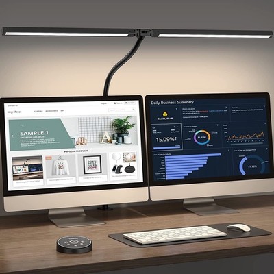 LED Desk Lamp for Home Office - 24W Architect Table Lamp with Clamp Adjustable