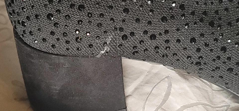 Kenneth Cole Reaction 切尔西踝靴女式 8 码黑色闪亮亮片 — 第 4/4 张图片