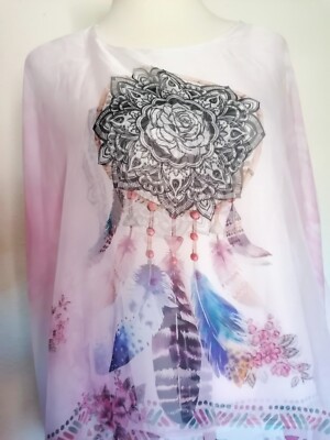 Dreamcatcher   TRAUMFÄNGER BLUSE BLUSENSHIRT TOP SHIRT Damen   Gr. M L 38 40