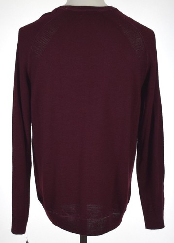 Club Room Mens Red Plum Merino Wool Raglan Sleeve Crewneck Sweater L - Picture 3 of 4