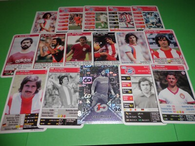 Fussball Bundesliga Karten/Sticker 16x Gerd Müller FC Bayern München