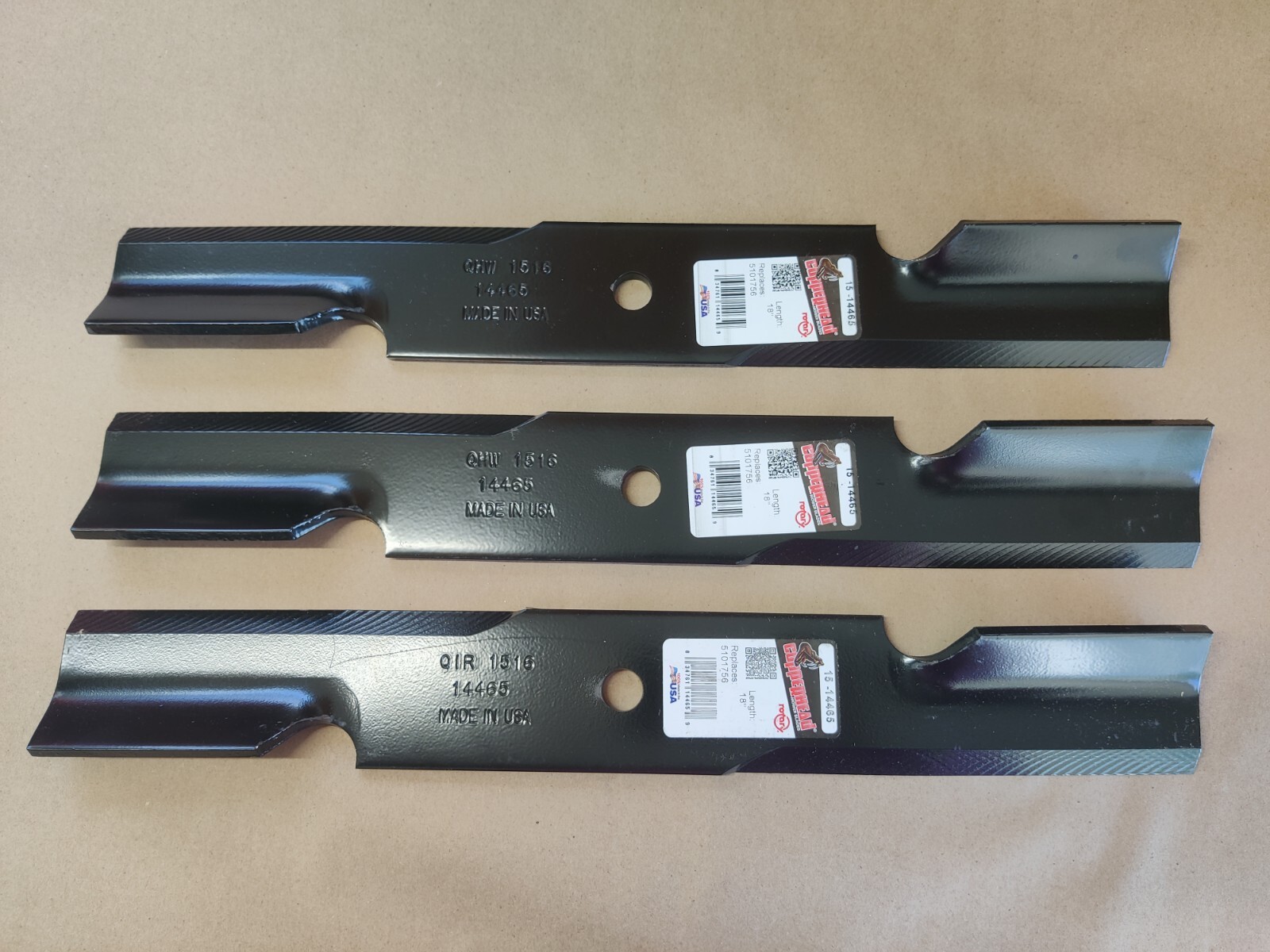 Accessorio Taglio Per Ferris 5101756S 3 Lame Oregon 91-622 Per Tosaerba Ferris - Taglia 52", Compatibili Con Modelli 21227S, 481711, Ecc. Lame Per Tagliaerba Ferris - Foto 2