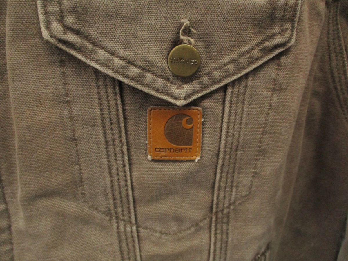 Carhartt JB0682 Detroit Brown Canvas Jacket Faded Blanket Carhartt JB0682 Detroit Brown Canvas Jacket Faded Blanket