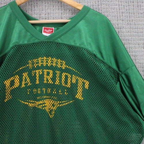 Vintage Rawlings X Patriots Football Jersey Mens Green Short Sleeve Size 2XL - Picture 3 of 9