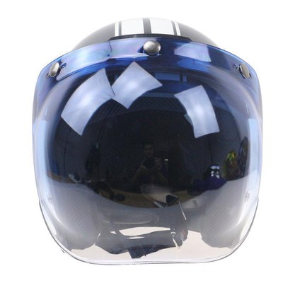 Klassische Motorradhelmvisiere Bubble Shield für 3-Snap-Motorradhelme O0M8