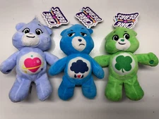 Lot of 3 CARE BEARS 7 inch Plush Toys Grumpy Daydream Good Luck