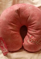 Barbie Logo Pink Print Travel Neck Pillow NWT