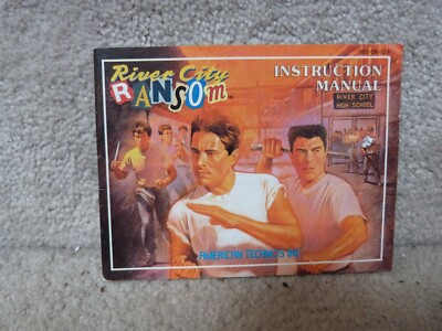 VINTAGE Nintendo NES Game RIVER CITY RANSOM Manual Instructions Booklet ONLY EUC