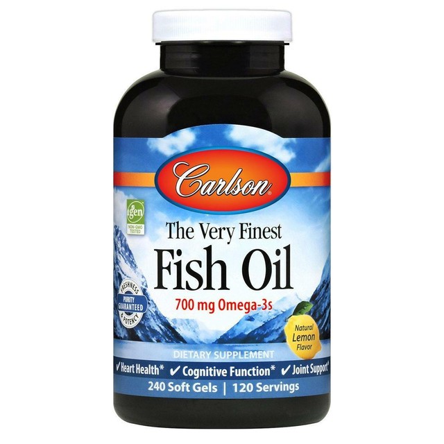 Carlson Laboratories Carlson Labs Very Finest Fish Oil, Lemon, 1000mg