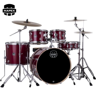 Mapex Venus 5PC Rock Complete Drum Kit Crimson Red Sparkle VE5295FTCVM