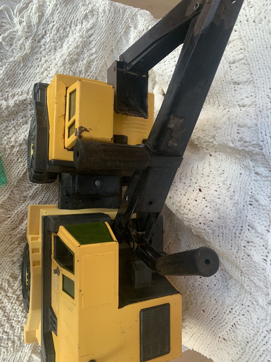 Vtg. Tonka Turbo Diesel Steel Back Hoe Excavator Shovel Truck XMB