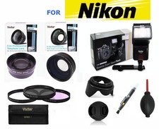 HD WIDE ANGLE LENS TELEPHOTO ZOOM LENS FLASH FILTERS FOR NIKON D3200 D3300