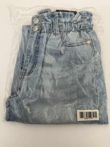 Jordache Light Enzymes Wash High Waist Paperbag Mini Mom Fit Jeans Pants Size 14 - Picture 6 of 8