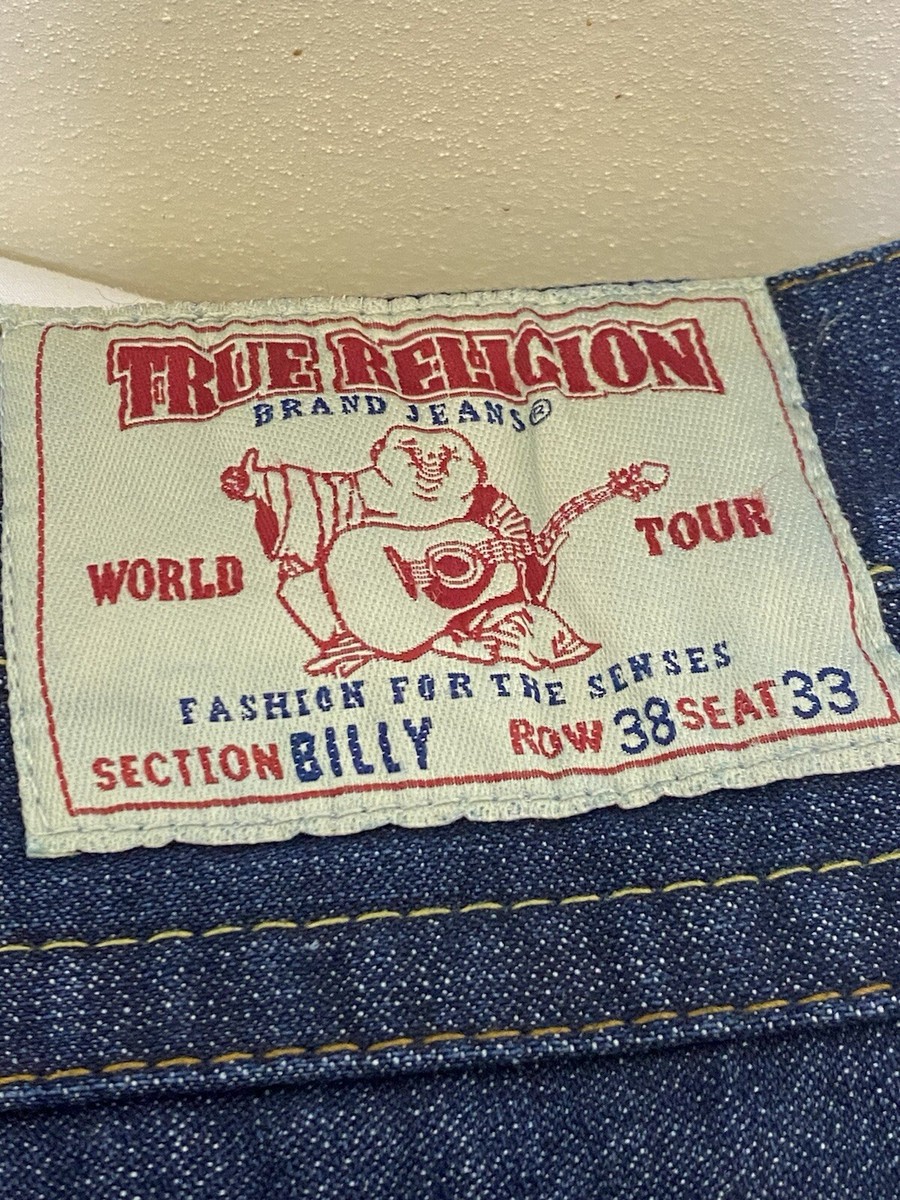 Vintage Y2k True Religion Blue Jeans Billy Embroidered Dragon