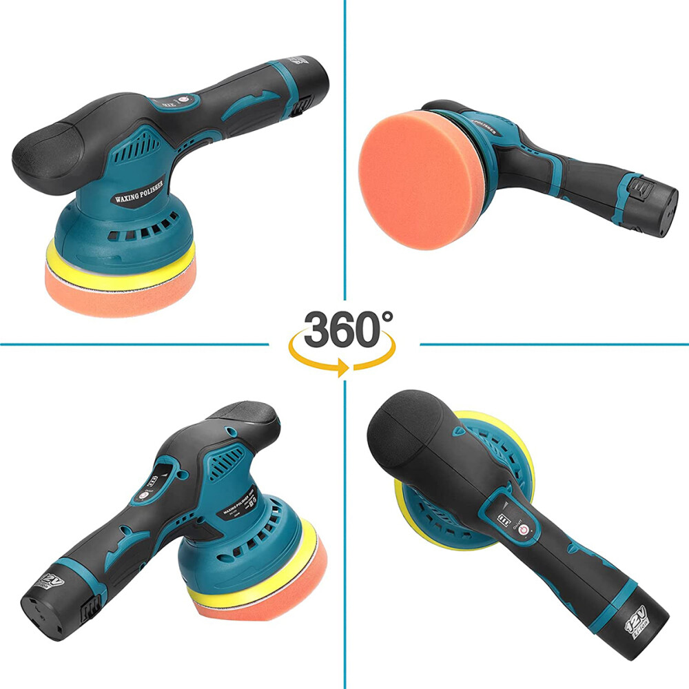 Kabellose Auto Poliermaschine Set Mit Akku - 3 Geschwindigkeiten Für Kratzerentfernung & Politur