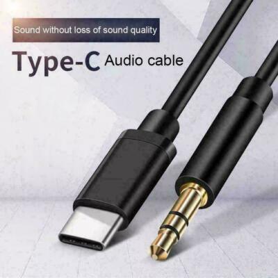 Type-C USB-C to 3.5mm Male Audio Jack AUX Cables Adaptor For B6U3 Ste Prof  I8W3