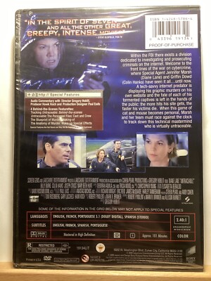 Untraceable (DVD, 2008) - Diane Lane - Colin Hanks 43396191341| eBay