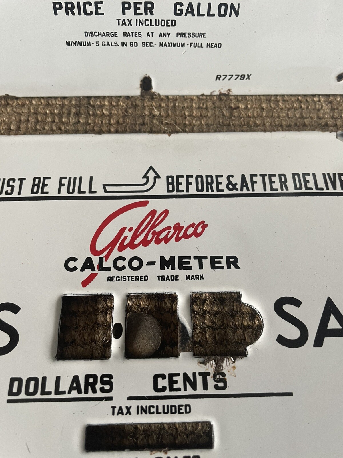 Vintage Gilbarco Gas Pump Parts Porcelain Face Plates Gilbarco Service Station eBay