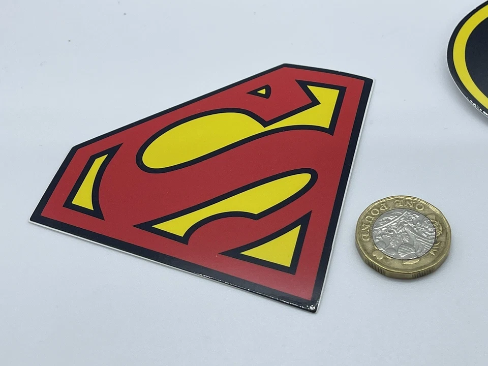 Batman & Superman Logo Laptop Decal Sticker Set - Image 2 of 3