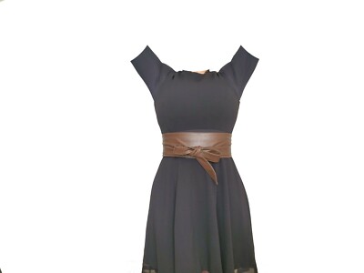 Brown Leather Obi Belt, Fashion Stylish Belts, Dress Wrap Wide Belts, Dean 