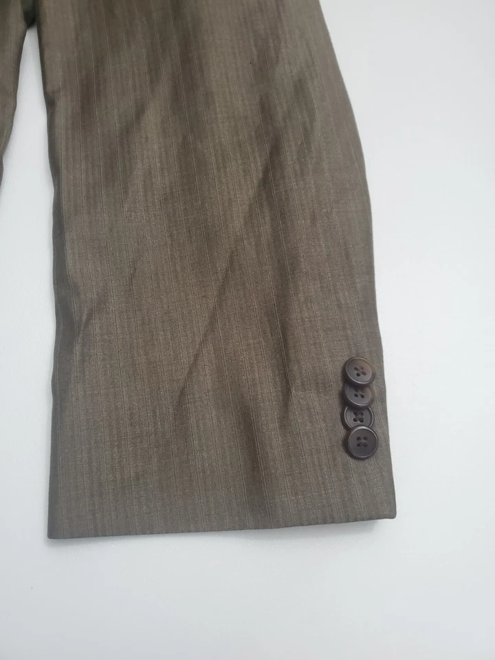 Мужской блейзер Sean John из шерстяной смеси полиэстера с длинным рукавом, коричневый 46L - Изображение 2 из 4