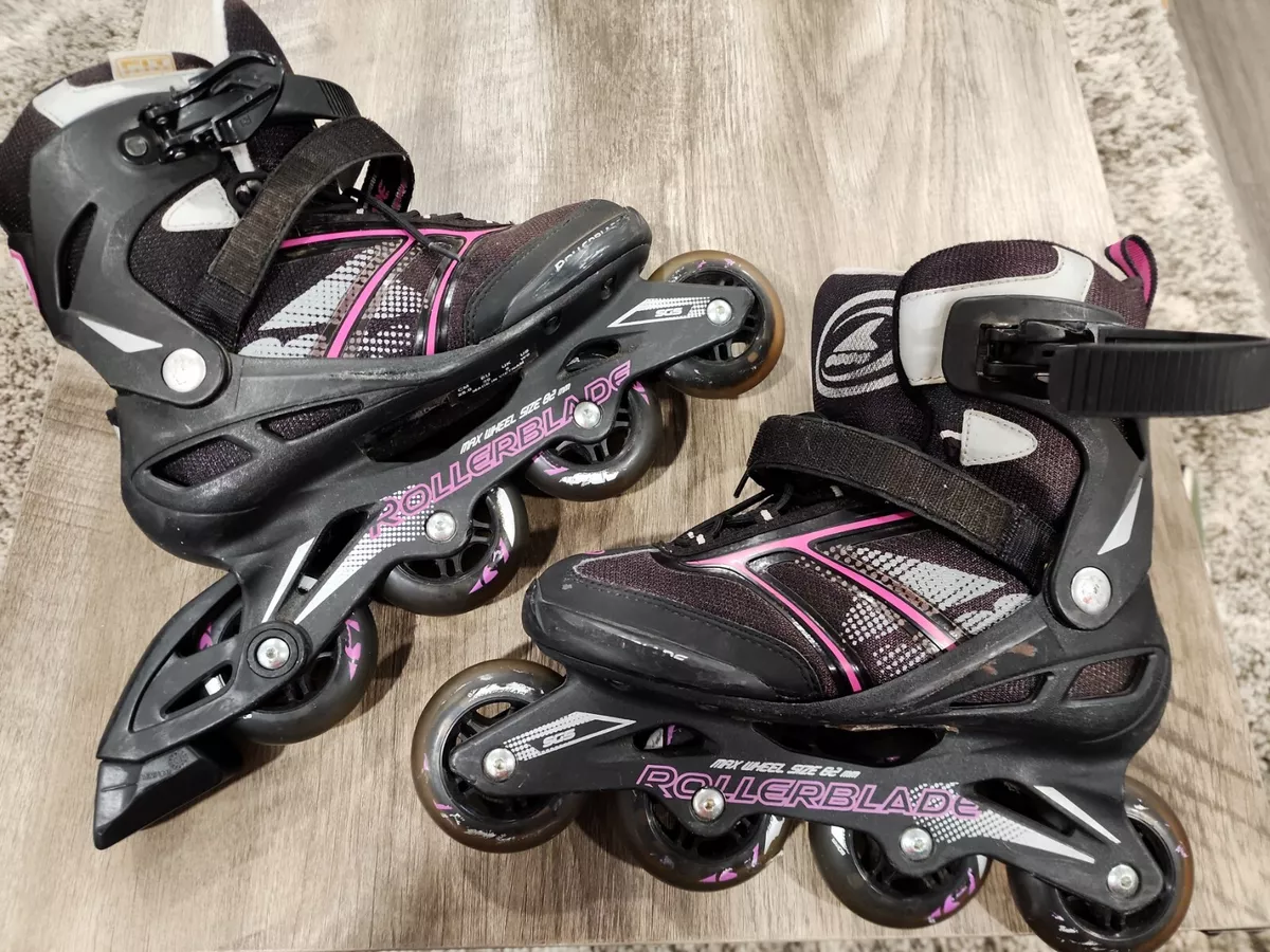 Women s Zebra Blade Rollerblades Sz 8 pink Gray Black eBay