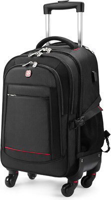 Starcloud 4-Wheel Rolling Backpack 45L - 17.3'' Laptop Carry-On for Travel