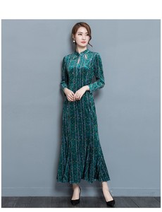 floral emerald green dress