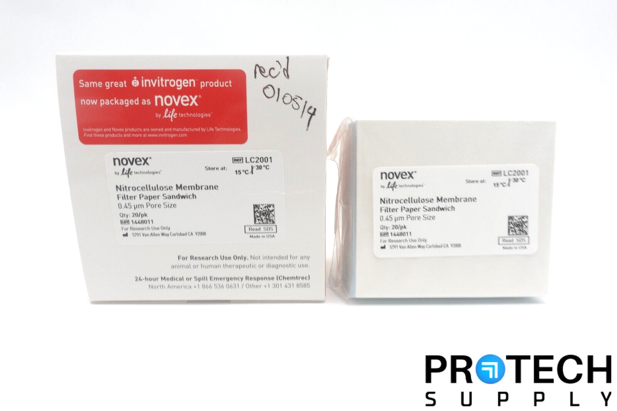 20/Pk INVITROGEN LC2001 Nitrocellulose/Filter Paper Sandwich 0.45