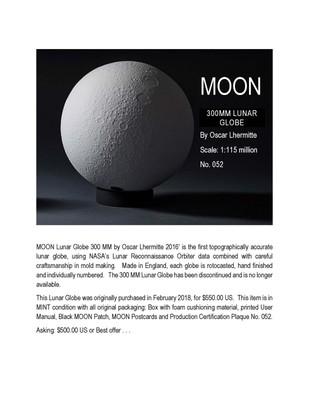 Collectible MOON Lunar Globe 300 MM