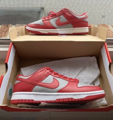Nike Dunk Low Varsity Red Medium Grey UNLV  Size US 9 EU 42,5
