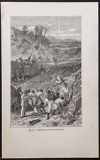 1870 - Diamond Mine Mine Mine - Antique Engraving - Silver Yan