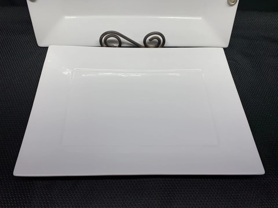 Juego de 2 Tamaños ~ Mesa Galería "CATALINA" Platos de Porcelana de Alto Cocido Foto 3 de 4